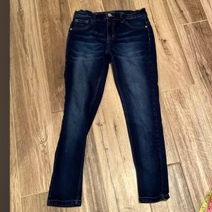 JUSTICE Girl's High Rise Jegging Jeans Size 10 Plus Dark Wash EUC B415